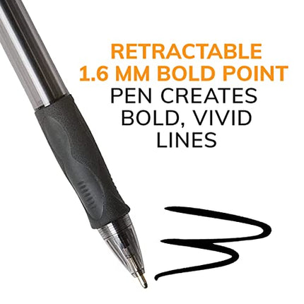 Buy BIC Glide Bold Retractable Ball Point Pen, Bold Point (1.6mm), Black, Great For Everyday Use, 4-Count India