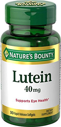 Buy Nature's Bounty Lutein Pills, Eye Health Supplements and Vitamins, Support Vision Health, 40 mg, 30 Softgels in India India