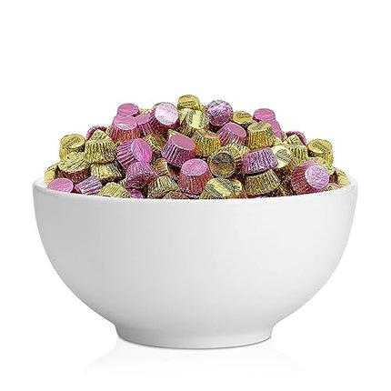 CrazyOutlet Gold Pink Foil Milk Chocolate REESEScups It's a Girl Candy Assortment - Bulk Pack, 3 Lbs