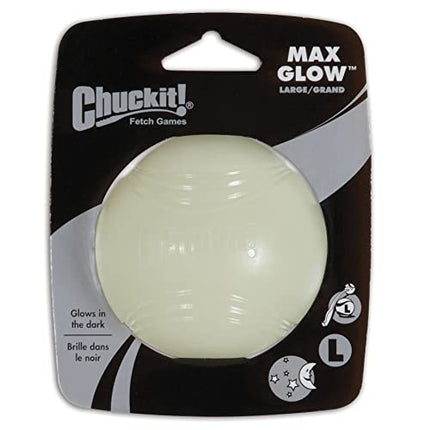 Chuckit Max Glow Ball Dog Toy, Large (3 Inch Diameter) for dogs 6-100 lbs, Pack of 1 in India
