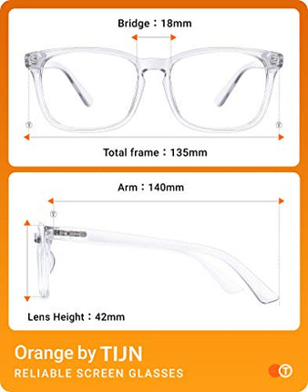 Buy TIJN Unisex Stylish Square Non-Prescription Eyeglasses Glasses Clear Lens Women Men Eyewear India