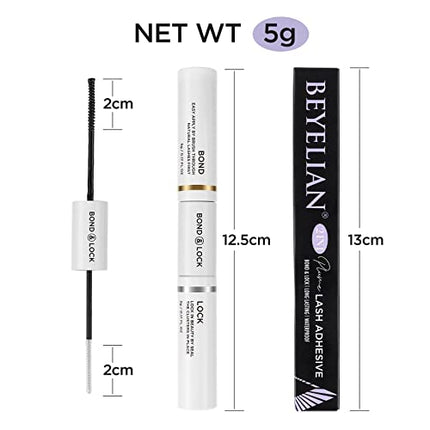 BEYELIAN Lash Bond and Seal, Cluster Lash Glue for Individual Cluster Lashes DIY Eyelash Extensions Latex Free Aftercare Sealant with Mascara Wand Super Strong Hold 48 Hours in India