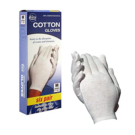 Buy CARA Moisturizing Eczema Cotton Gloves, Medium, 6 Pair India