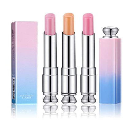 3 Pcs Color Changing Change Lipstick Lip Balm,Korean Magic Lipstick Color Change Changing Lip Tint Tinted Stain Gloss Balm Long Lasting Waterproof Moisturizer Jelly Crystal Lipstick Set for Women in India