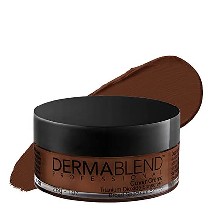Dermablend Cover Creme High Coverage Foundation with SPF 30, 90N Deep Brown, 1 Oz.