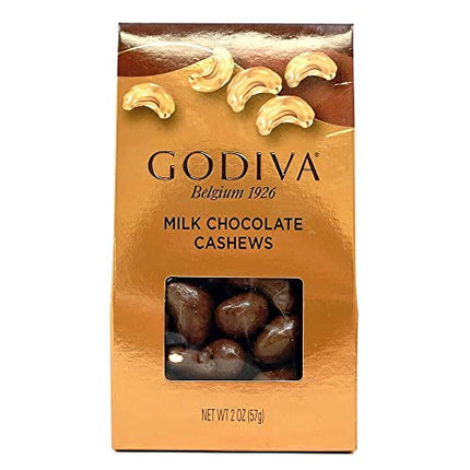 Godiva, Milk Chocolate Whole Cashews, 2 Oz