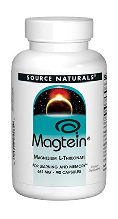 Source Naturals Magtein Magnesium L-Threonate 667mg Supports Focus, Mood, Healthy Memory, Cognitive Function, Sleep - 90 Capsules in India