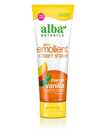 Buy Alba Botanica Very Emollient Cream Shave, Mango Vanilla, 8 Oz India