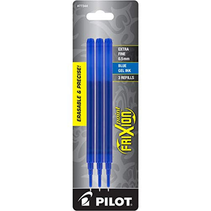 Buy PILOT FriXion Gel Ink Refills for Erasable Pens, Extra Fine Point, Blue Ink, 3-Pack (77344) India