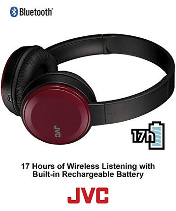Buy JVC Wireless Lightweight Flat Foldable On Ear Bluetooth Wireless Headband with Mic, Red (HAS190BTR) India