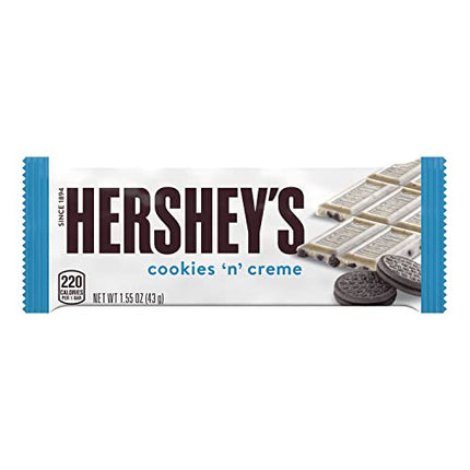 HERSHEY'S COOKIES 'N' CREME Candy, Bulk, Individually Wrapped, 1.55 oz Bars (36 Count)