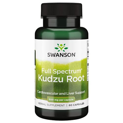 Swanson Full Spectrum Kudzu Root - Herbal Supplement Supporting Heart Health And Liver Health - May Support Healthy Blood Pressure And Cholesterol Levels - (60 Capsules, 500mg Each) in India