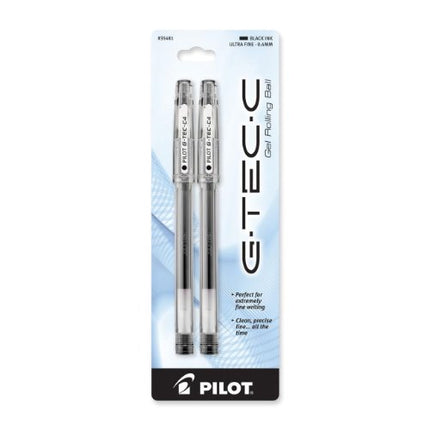 Buy PILOT G-Tec-C Gel Ink Rolling Ball Pens, Ultra Fine Point (0 4mm), Black Ink, 2-Pack (35481) India