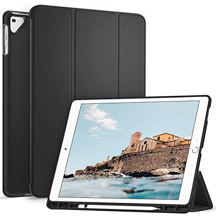 Ztotop Case for iPad Pro 12.9 Inch 2017/2015 (1st & 2nd Generation)with Pencil Holder, Lightweight Soft TPU Back Cover + Auto Sleep/Wake, Black in India