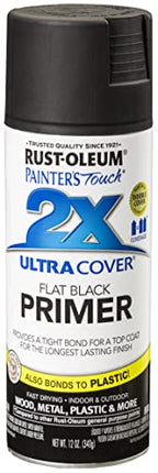 Rust-Oleum 249846 Painter's Touch 2X Ultra Cover, 12 Ounce (Pack of 1), Flat Black Primer in India