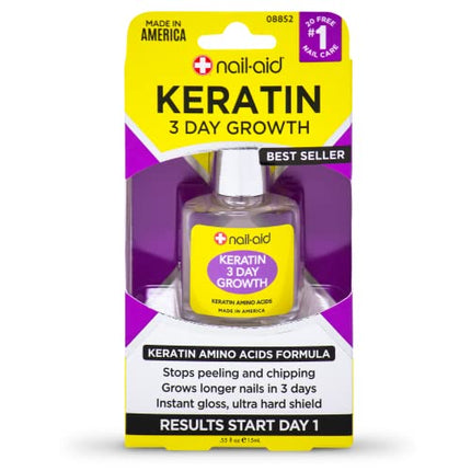 Nail-Aid Keratin 3 Day Growth Nail Treatment & Strengthener, Clear, 0.55 Fl Oz in India