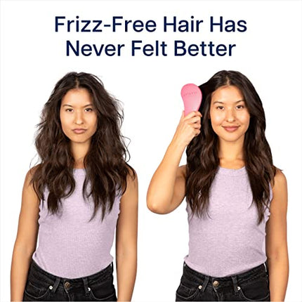 Crave Naturals Glide Thru Detangling Brush for Adults & Kids Hair. Detangler Hairbrush for Natural, Curly, Straight, Wet or Dry Hair. Hair Brushes for Women. Styling Brush (Pink) in India