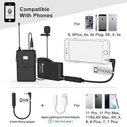 FIFINE Wireless Microphone System, Wireless Microphone Set with Headset and Lavalier Lapel Mics, Beltpack Transmitter and Receiver,Ideal for Teaching, Preaching and Public Speaking Applications-K037B