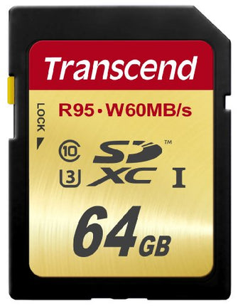 Buy Transcend 64 GB High Speed 10 UHS-3 Flash Memory Card 95/60 MB/s (TS64GSDU3),Gold India