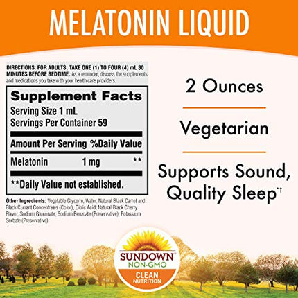 Buy Sundown Sublingual Melatonin Liquid Cherry Flavor, 2 Ounces in India India