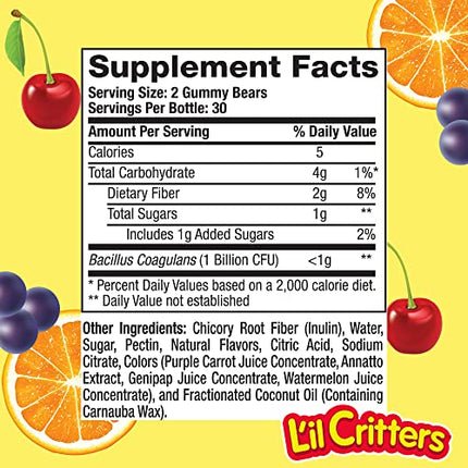 Lil Critters Kids Probiotics Gummies 60 Count
