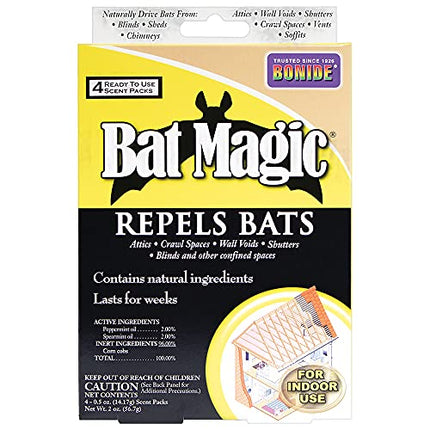 Buy Bonide 876 4Pk Repellent Bat Magic Ready-To-Use, 4-Pk, (4) 0.5 oz. Pouches India