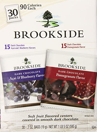 Buy BROOKSIDE Dark Chocolate Candy Two Flavor Snack Pack, Pomegranate Flavor and Acai & Blueberry Flavor in India