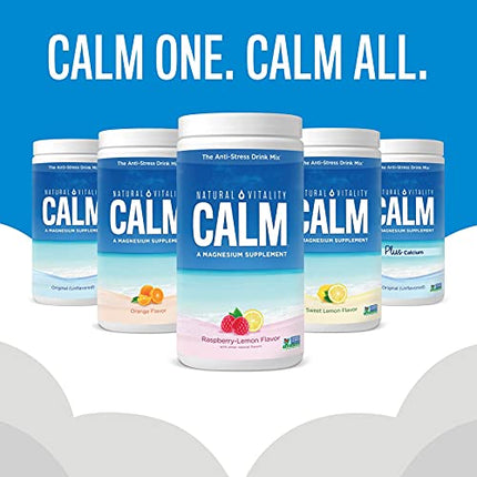 Natural Vitality Calm, Magnesium Citrate & Calcium Supplement, Drink Mix Powder Supports a Healthy Response to Stress, Gluten Free, Vegan, & Non-GMO, Raspberry Lemon, 16 Oz in India