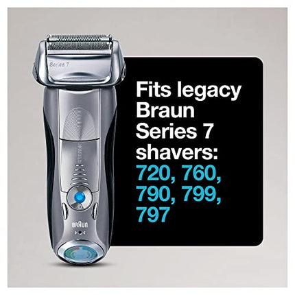 Braun Series 7 70S Electric Shaver Head Replacement, Compatible with Series 7 Shavers: 720cc, 730cc, 735s, 750cc, 760cc, 790cc, and 795cc