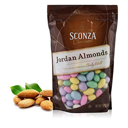 Buy Sconza Assorted Jordan Almonds | Candy Coated California Almonds | Made in the USA |Pack of 1 (16 Ounce) India