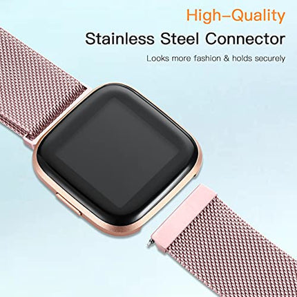 Buy ZWGKKYGYH Compatible with Fitbit Versa and Versa 2 Bands for Women Men, Rose Gold Stainless Steel in India.