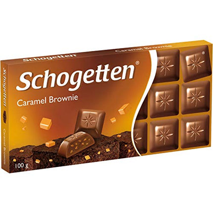 Schogetten Caramel Brownie Chocolate Bar Candy Original German Chocolate 100g/3.52oz