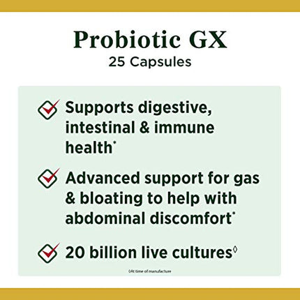 Probiotic, for Occasional Gas and Bloating Dietary Formula by Nature's Bounty, Dietary Supplement, Helps with Abdominal Discomfort, Promotes Digestive Health, 25 Capsules in India