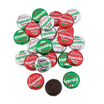 Fun Express - Christmas Peppermint Patties for Christmas - Edibles - Chocolate - Non Branded Chocolate - Christmas - 47 Pieces