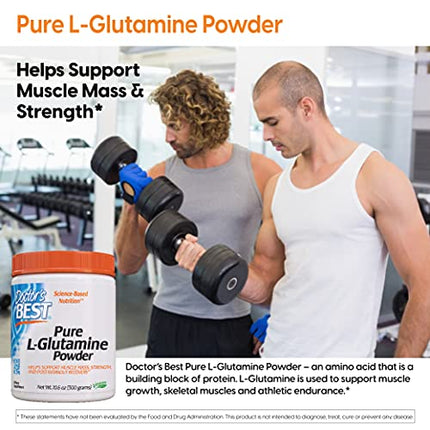 Buy Doctor's  Pure L-Glutamine Powder, Supports Muscle Mass, Strength & Post-Workout Recovery, Amino Acid, 300g India
