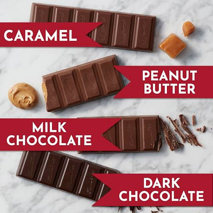 Fannie May, 12 Chocolate Candy Bars, Milk Chocolate, Caramel, Peanut Butter And Dark Chocolate, Variety Pack, 1.8 Oz Each