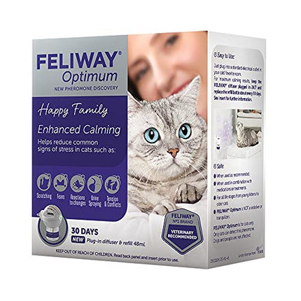 Buy FELIWAY Optimum Cat, Enhanced Calming Pheromone Diffuser, 30 Day Starter Kit (48 mL) India