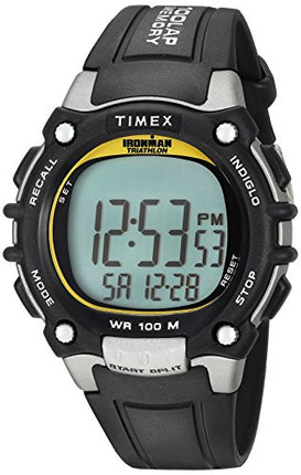 Timex Men's T5E231 Ironman Classic 100 Black/Yellow Resin Strap Watch in India