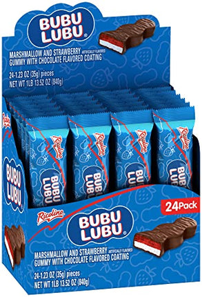 Buy RICOLINO Bubulubu Chocolate Strawberry Marshmallow Bar Box with 24 count India