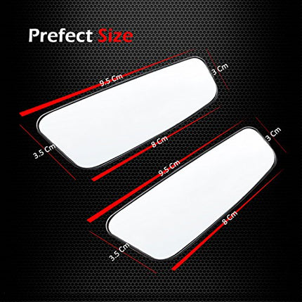 Ampper Rectangle Blind Spot Mirror, 360 Degree HD Glass and ABS Housing Convex Wide Angle Rearview Mirror for Universal Car Fit (Pack of 2) in India
