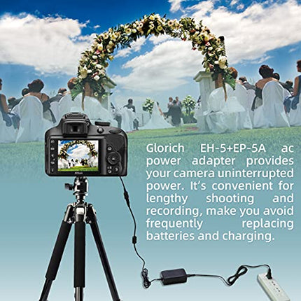 Buy Glorich EP-5A DC Coupler EN-EL14 EN-EL14a Dummy Battery EH-5 AC Power Supply Adapter Power Connection in India