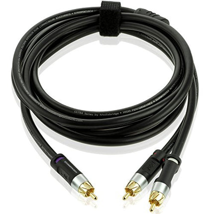 Buy Mediabridge Ultra Series RCA Y-Adapter (8 Feet) - 1-Male to 2-Male for Digital Audio or Subwoofer in India
