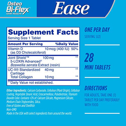 Osteo Bi-Flex Ease Advanced Triple Action with Vitamin D Joint Supplements, Mini-Tablets, 28 Count in India