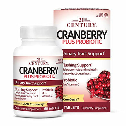 Buy 21St Century Cranberry Plus Probiotic 60 Tablets India