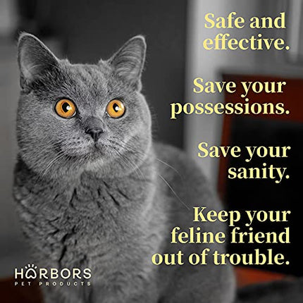 Harbors Cat Repellent and Scratch Deterrent - Cat Repellent Spray Indoor - 8 oz | Cat Training Spray | Cat Repellent for Furniture | Cat Repellent for Plant | 100% Satisfied or Return for Full Refund