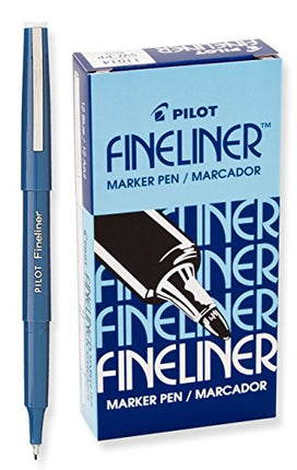 Buy PILOT Fineliner Marker Pens, Fine Point, Blue Ink, 12-Pack (11014) in India India