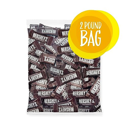 HERSHEY'S Milk Chocolate Halloween Candy Bars, Bite Size, 2 Pound Bag