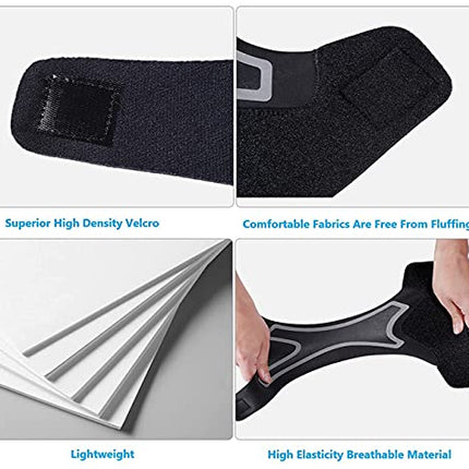 1 Pair- TOPPU Ankle Brace Ankle Support for Women & Men, Ankle Wrap for Sprained Ankle, Plantar Fasciitis&Achilles Tendonitis, Ankle Injury Recovery from Sports, Adjustable Strap for Ankles, 1 Size Fits Most(Pls buy Genuine)