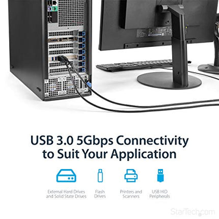 StarTech.com 4 Port USB 3.0 PCIe Card w/ 4 Dedicated 5Gbps Channels (USB 3.2 Gen 1) - UASP - SATA / LP4 Power - PCI Express Adapter Card (PEXUSB3S44V)