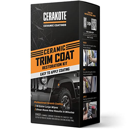 Cerakote Ceramic Trim Coat Kit - Quick Plastic Trim Restorer - Guaranteed Restoration to Last Over 200 Washes – A Ceramic Coating, Not a Dressing in India
